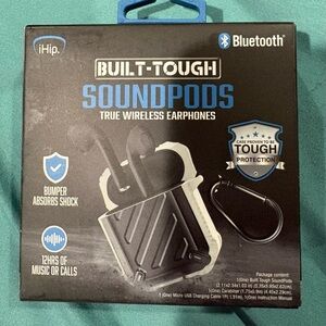 iHip Built-Tough SoundPods True Wireless Earphones - Black